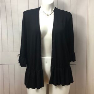 LANE BRYANT BLACK RUFFLE COVER PIECE SIZE 28/28